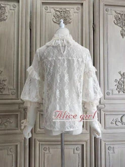 [Pre-order] Frill Collar Blouse With Lace-up Cuffs -LOLITA Shop s O1CN01EvwBa428AaJuXhxsM 1790657892
