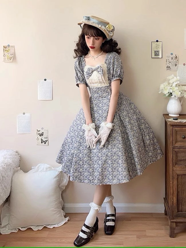 Floral Poetry Classical Short Sleeve Dress 9 Floral Poetry Classical Short Sleeve Dress - Image 7