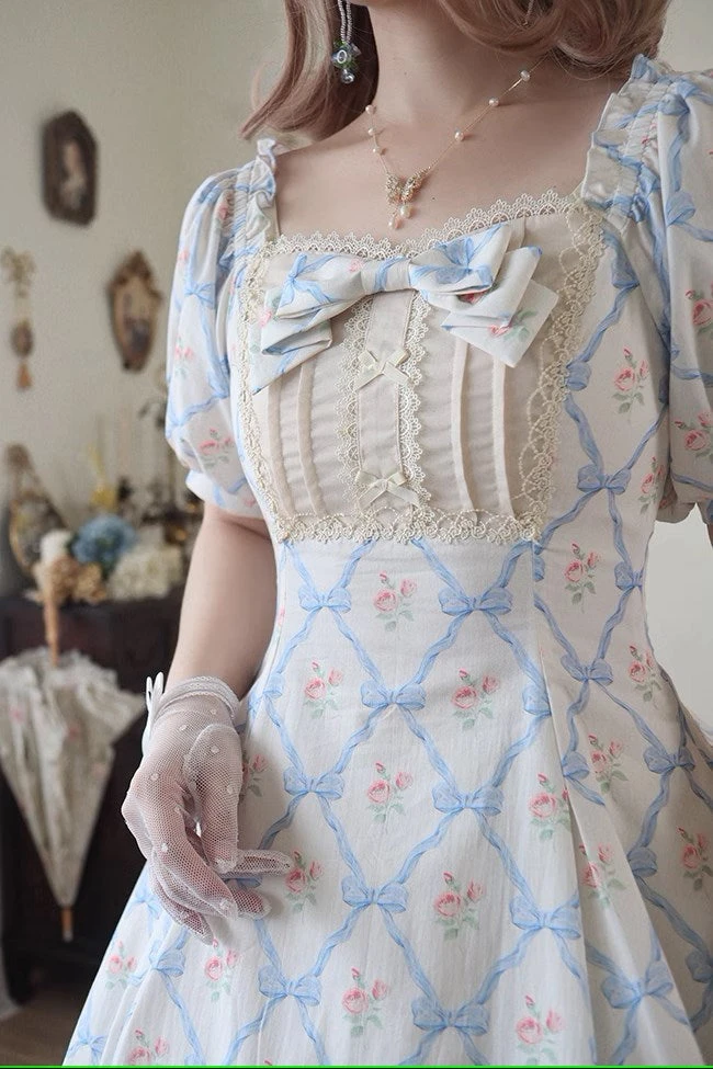 Floral Poetry Classical Short Sleeve Dress 17 Floral Poetry Classical Short Sleeve Dress - Image 15