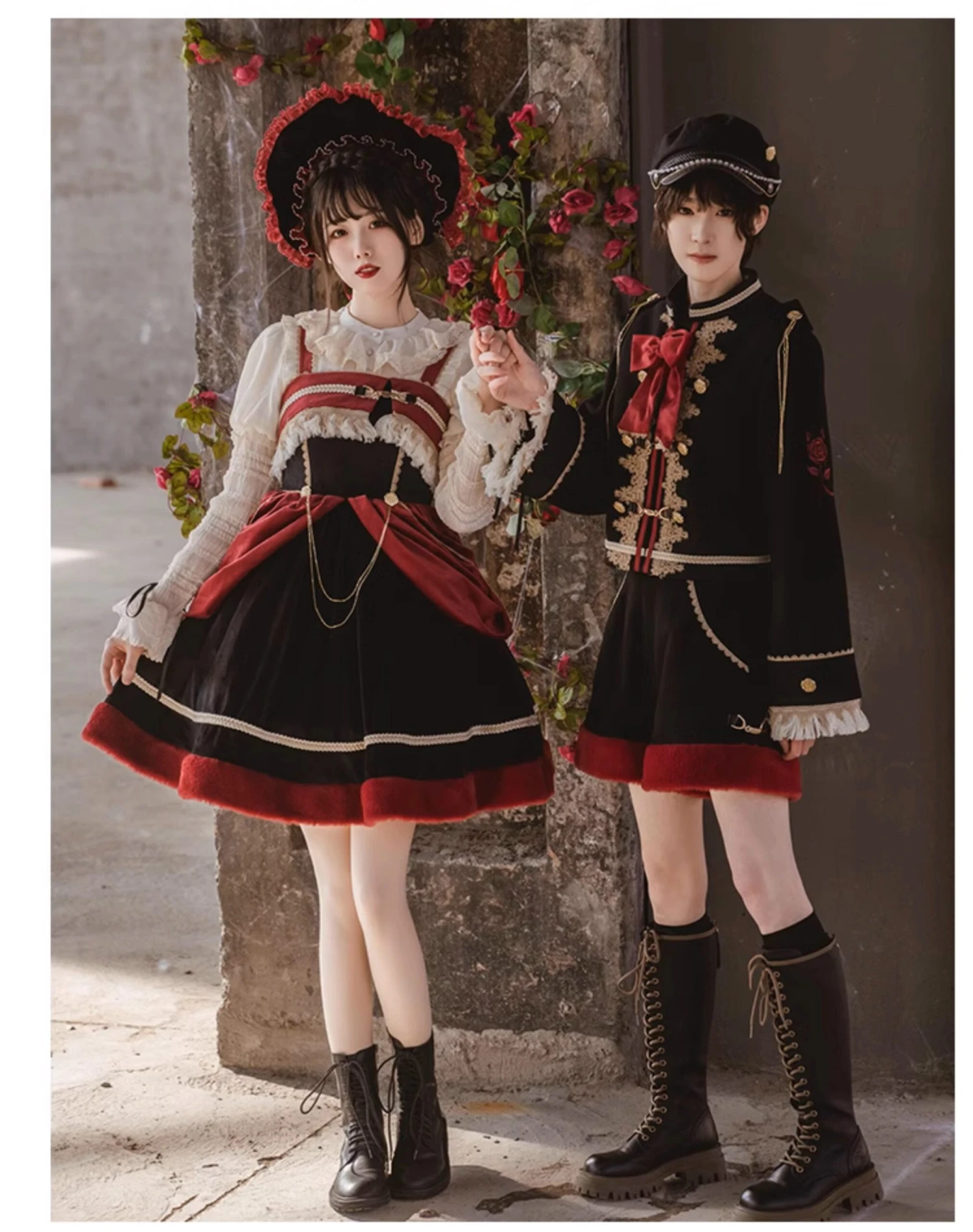 Dark Baroque Red And Black Jumper Skirt 9 Dark Baroque Red And Black Jumper Skirt - Image 7