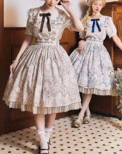 Opera Theater Embroidered Short Sleeve Blouse 20 Opera Theater Embroidered Short Sleeve Blouse -LOLITA Shop s O1CN01KGL1pL1NZyb1qfW29 756511585