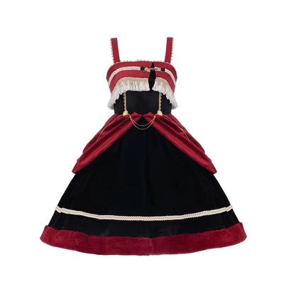 Dark Baroque Red And Black Jumper Skirt 14 Dark Baroque Red And Black Jumper Skirt - Image 12