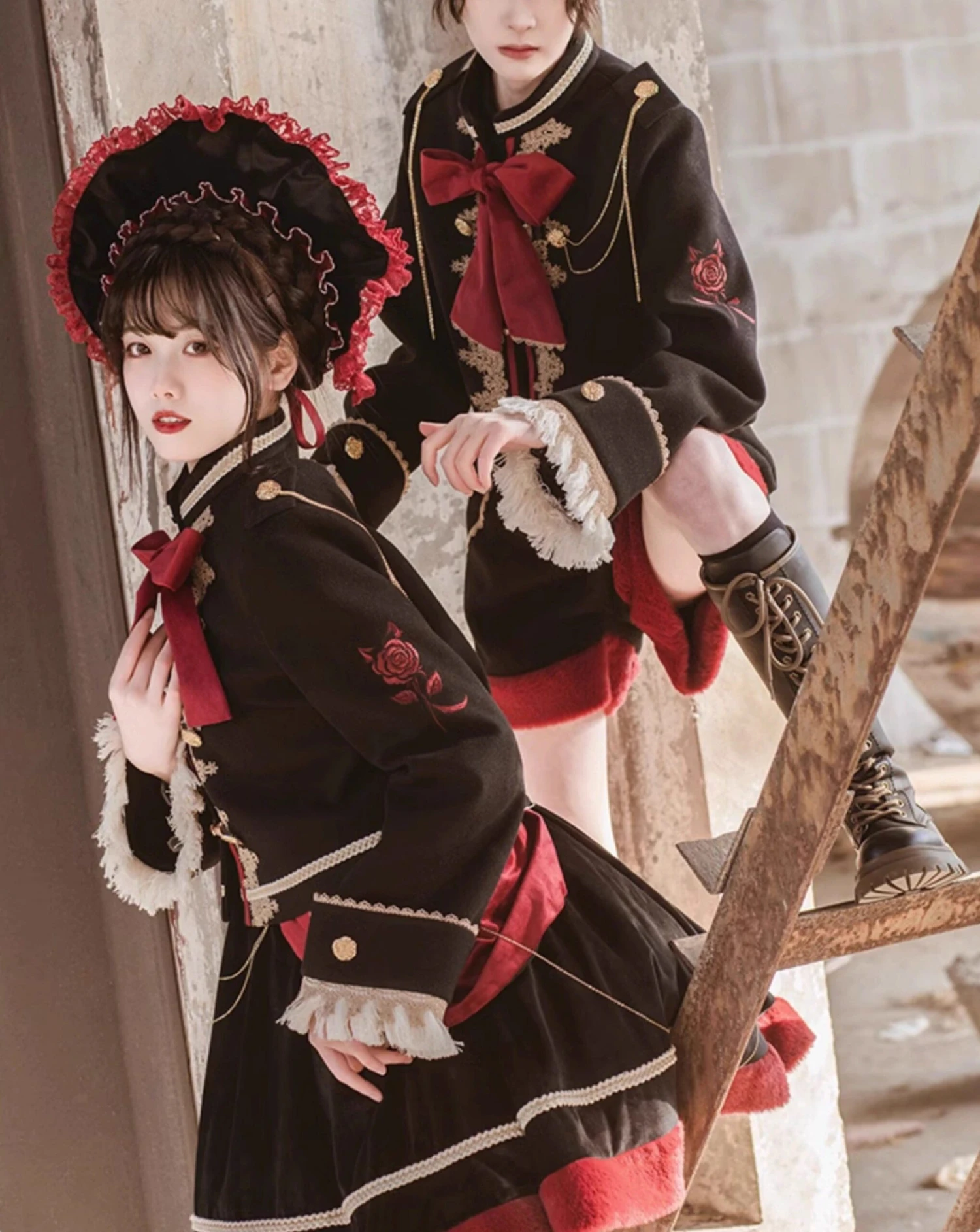 Dark Baroque Red And Black Jumper Skirt 13 Dark Baroque Red And Black Jumper Skirt - Image 11