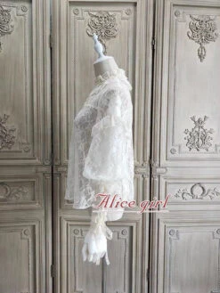 [Pre-order] Frill Collar Blouse With Lace-up Cuffs -LOLITA Shop s O1CN01Tm1Xo128AaJqQJQ34 1790657892