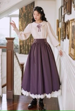 Lady-style Retro Classical Setup [Long Sleeve Type] Total 5 Colors -LOLITA Shop s O1CN01U4eEOE1Xm12cNEifv 153312965