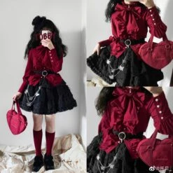 Doll's House Ribbon Tie Ruffle Blouse 5 Colors -LOLITA Shop s O1CN01WT5zFi1CNe2NuElRT 668290069