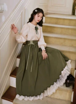 Lady-style Retro Classical Setup [Long Sleeve Type] Total 5 Colors -LOLITA Shop s O1CN01XGxj291Xm12fhOv0Y 153312965
