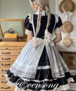 [Resale/Pre-orders Until 11/3] Evensong Short Sleeve White Collar Dress -LOLITA Shop s O1CN01Zf3AS82CO6oB84MSj 2812918463