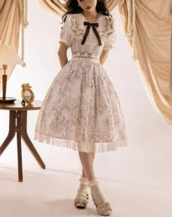 Opera Theater Embroidered Short Sleeve Blouse 29 Opera Theater Embroidered Short Sleeve Blouse -LOLITA Shop s O1CN01bd0bqg1NZyazM9pbP 756511585 1