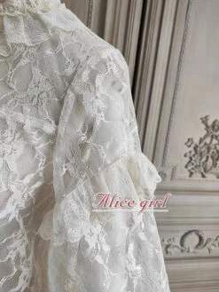 [Pre-order] Frill Collar Blouse With Lace-up Cuffs -LOLITA Shop s O1CN01gKMoYW28AaJtYccwr 1790657892