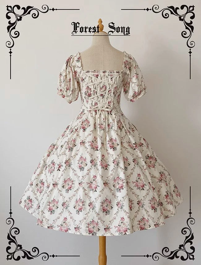 Floral Poetry Classical Short Sleeve Dress 18 Floral Poetry Classical Short Sleeve Dress - Image 16