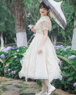 Floating Song Irregular Ruffle V-neck Dress 32 Floating Song Irregular Ruffle V-neck Dress -LOLITA Shop s O1CN01olrhIF2CZ6FlriFfD 2528448487 b7237f39 1100 4a22 9a3e 66f2a20685d5