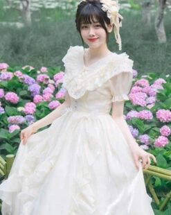 Floating Song Irregular Ruffle V-neck Dress 30 Floating Song Irregular Ruffle V-neck Dress -LOLITA Shop s O1CN01rhl5Hl2CZ6FqxCggt 2528448487 beb6348f 9973 45cb a944 082e5901b7b2