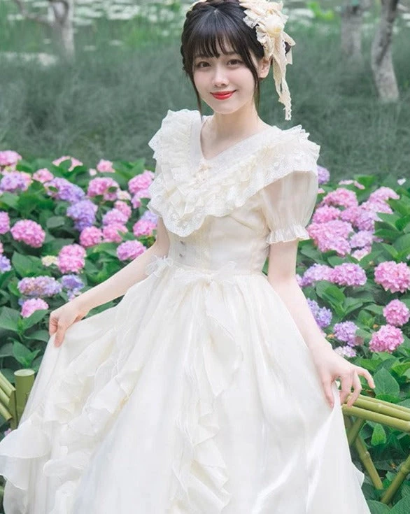 Floating Song Irregular Ruffle V-neck Dress 13 Floating Song Irregular Ruffle V-neck Dress - Image 11