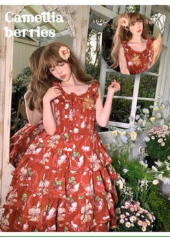 Camellia Berry Jumper Skirt Tiered Type Long Length -LOLITA Shop s O1CN01uOoXpY28oRB3t2dI9 331847979