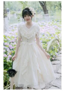 Floating Song Irregular Ruffle V-neck Dress 31 Floating Song Irregular Ruffle V-neck Dress -LOLITA Shop s O1CN01yf7jXl2CZ6FnYRVC3 2528448487 1941d8db ee93 4c73 b25d 25b1271db71b