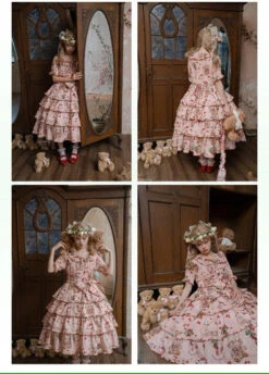 Camellia Berry Short Sleeve Dress Tiered Type Long Length -LOLITA Shop s O1CN01zeBXmp28oRB2phwJw 331847979